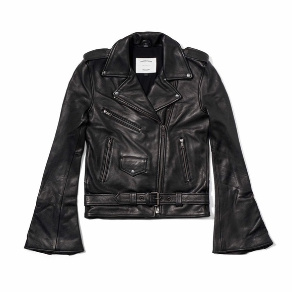 Free People Understated Leather bell sleeve leather jacket - Picture 2 of 10